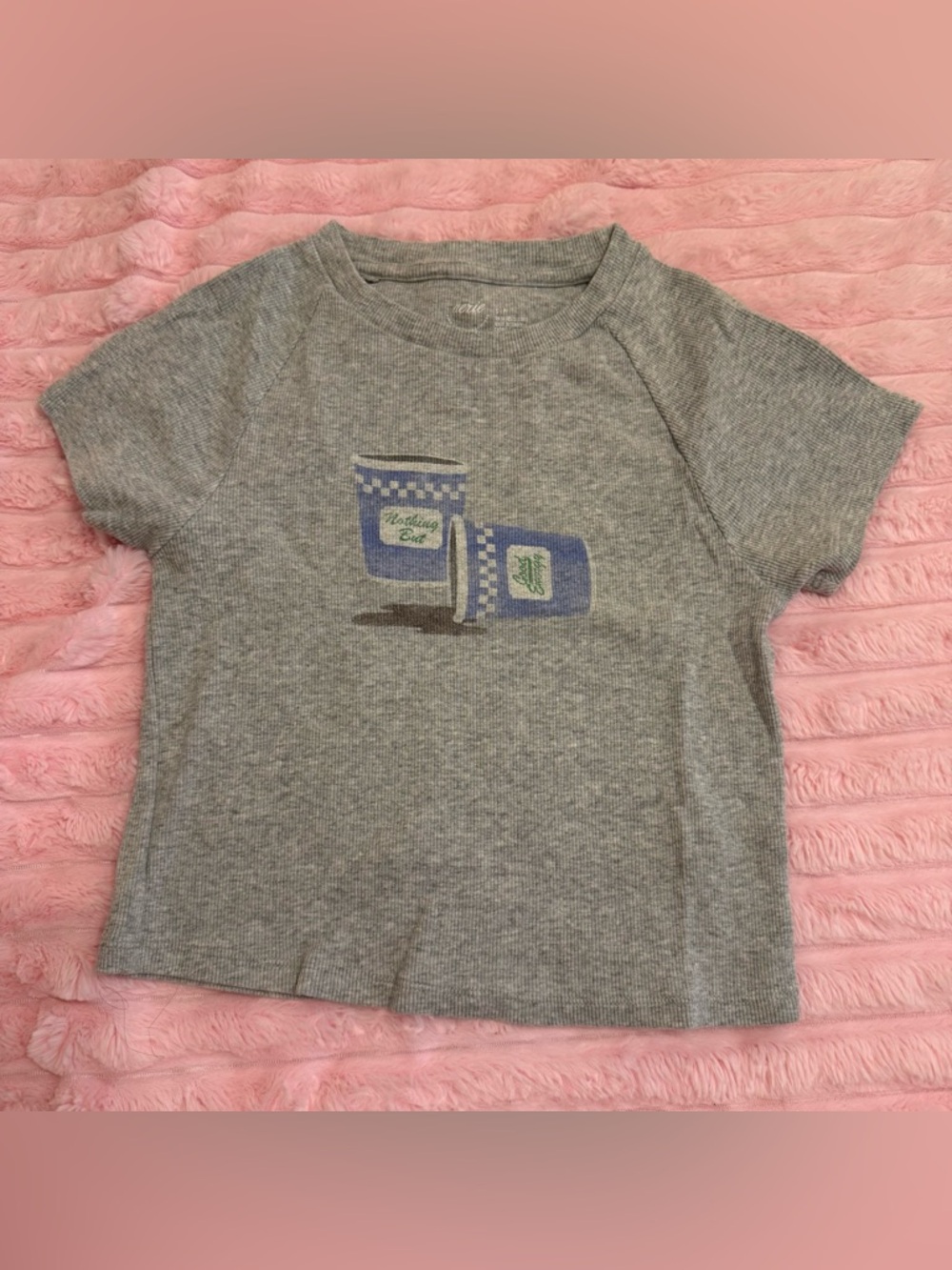 aerie gray baby tee